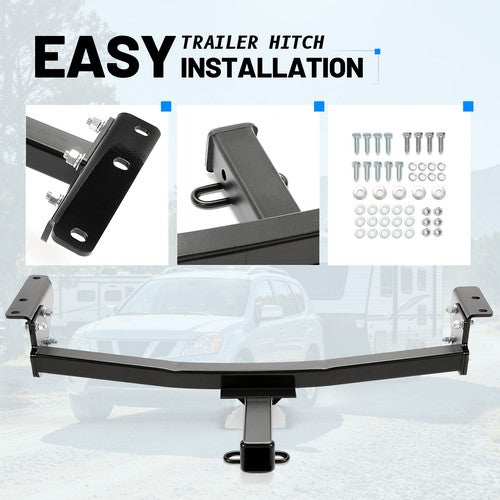 Solid Spare Class 3 Trailer Hitch Tow 2-Inch Receiver Powder Coated For Nissan Rogue 08-2020