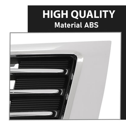 Solid Spare Fit For 2009-2010 Kia Optima Magentis Front Bumper Upper Grille Black Chrome