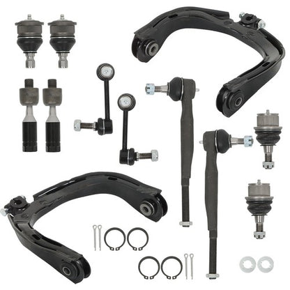 Solid Spare Front Control Arm Tie Rod Ball Joint 12 Pieces For GMC Envoy 2004 2005 2006 2007