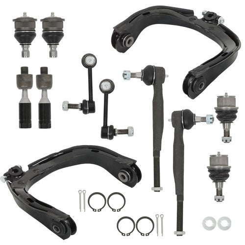 Solid Spare Front Control Arm Tie Rod Ball Joint 12 Pieces For GMC Envoy 2004 2005 2006 2007