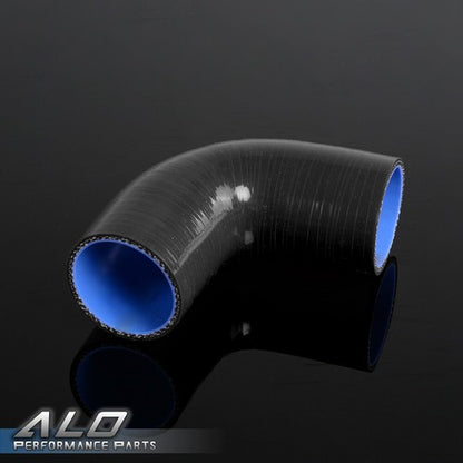 Solid Spare 51mm 90 Degree Hose Turbo Silicone Elbow Coupler Pipe Hose Black