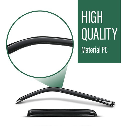 Solid Spare In-Channel Rain Guards Window Vent Visors Shade Fit For 10-24 Toyota 4Runner
