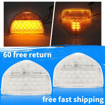 Solid Spare Pair 31 LED For Peterbilt 379 359 Turn Signal Light -Amber LED/Clear Lens RH LH