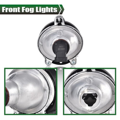 Solid Spare Fit For 16-18 Chevy Cruze Bumper Projector Fog Lights Driving Lamps W/ Switch