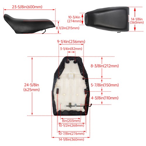 Solid Spare Complete Seat Assembly for Honda TRX300 2x4 TRX300FW 4X4 Fourtrax 300 1988-2000