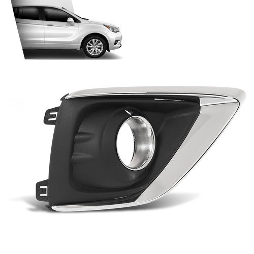 Solid Spare Fit For 2019-2020 Buick Envision Fog Light Bezel Lamp Cover w/ Chrome Trim Right