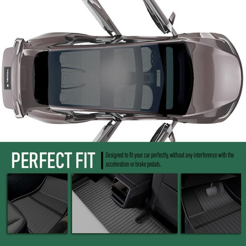 Solid Spare TPE Floor Mats Liners Fit For 2024-2025 Tesla Model 3 Highland All-Weather