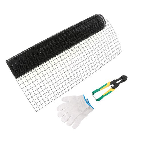 Solid Spare 48" x 50' Chicken Rabbit Mesh 1.5in Electric Welding Net With Glove & Pliers