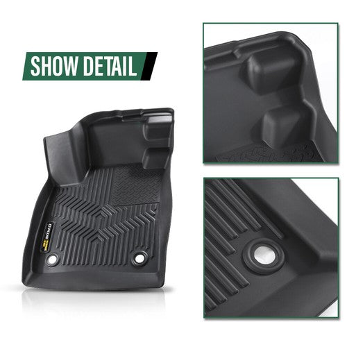 Solid Spare TPE Floor Mats Fit For 23-25 Honda Accord Hybrid All Weather Protection Liners