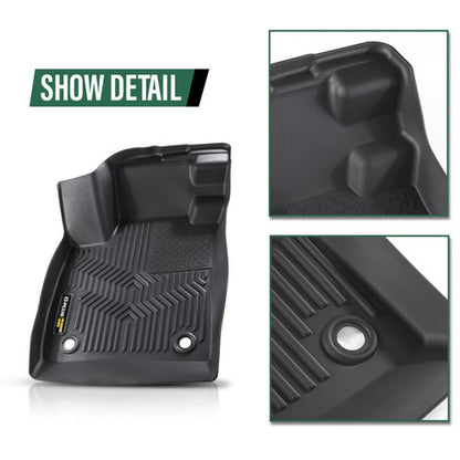Solid Spare TPE Floor Mats Fit For 23-25 Honda Accord Hybrid All Weather Protection Liners