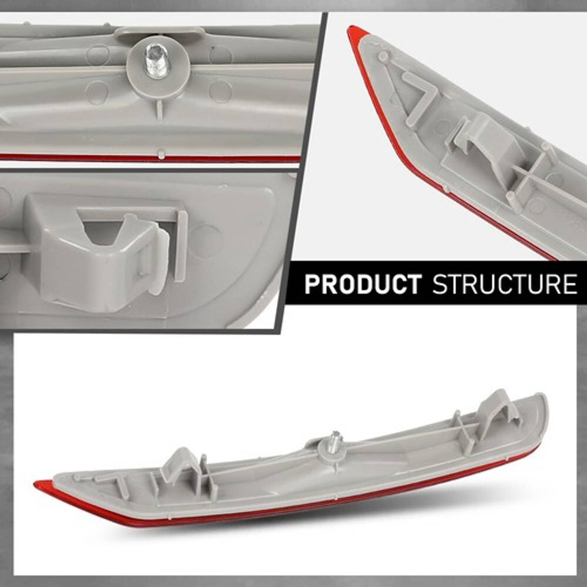 Solid Spare Rear Bumper Reflector Light Left Side Red Fit For 2009-2018 Subaru Forester
