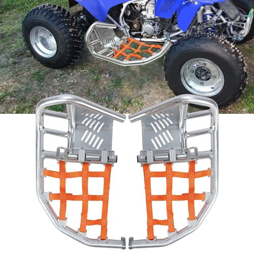 Solid Spare Silver Nerf Bars Peg Heel Guard For Honda TRX 450R 450ER Sportrax 450 All Years