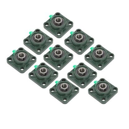 Solid Spare 10pcs UCF202-10 Pillow Block Bearing Self-Aligning Solid Base 4-Bolt 5/8" Bore