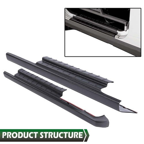 Solid Spare Rocker Panels Guard Plastic Fit For 2014-2018 Silverado/Sierra 1500 Crew Cab