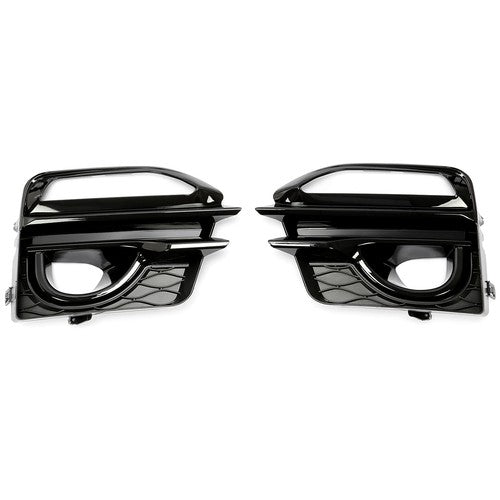 Solid Spare Front Bumper Fog Light Cover Bezel Trim For Infiniti Q50 Sport 2014-2017 LH & RH