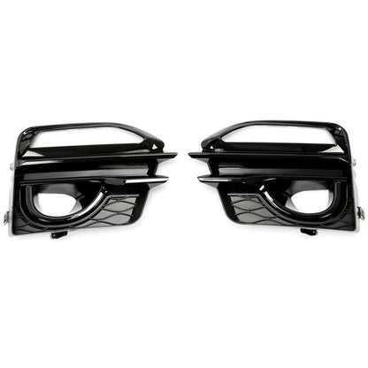 Solid Spare Front Bumper Fog Light Cover Bezel Trim For Infiniti Q50 Sport 2014-2017 LH & RH