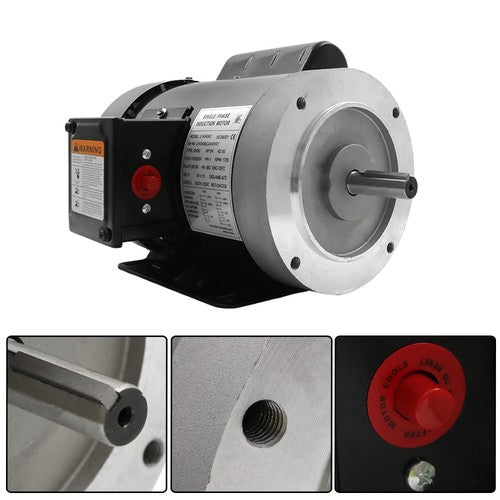 Solid Spare 3/4 HP Electric Motor Single Phase 1725rpm 5/8'' shaft 115V/230V 56C Frame New