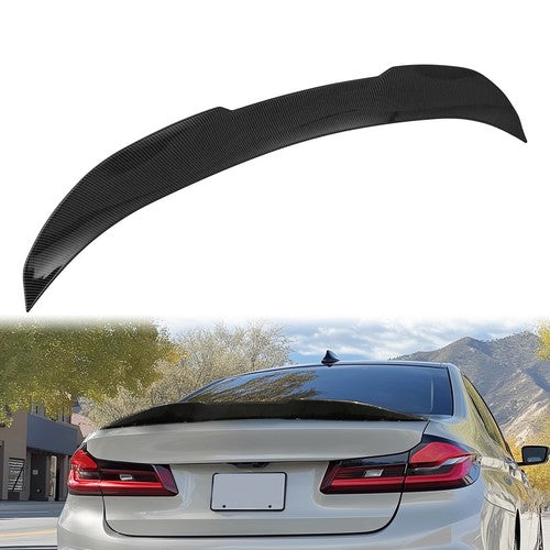 Solid Spare FOR 11-17 BMW F10 528i 535i 535d 550i M5 Carbon Color Highkick Trunk Spoiler