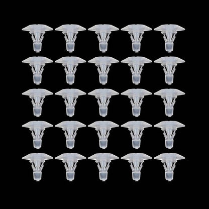 Solid Spare 25pcs Door Weatherstrip Clips 3/16" Hole- 1/4" x 5/8" Head Dia Fit For GM