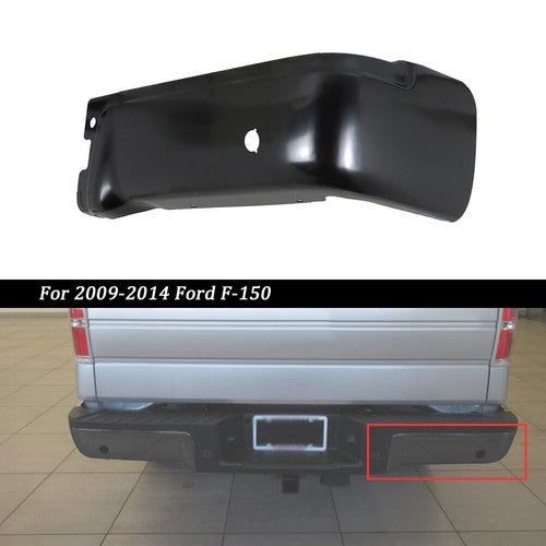 Solid Spare Fit For 09-2014 Ford F-150 Styleside W/Sensor Holes Rear Bumper End Right Black