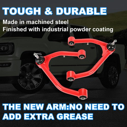 Solid Spare Front Upper Control Arms 2-4" Lift for Silverado Sierra Escalade Tahoe Avalanche