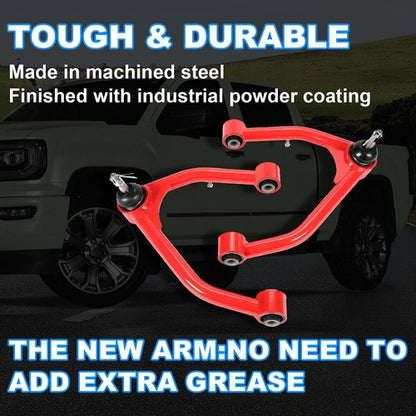 Solid Spare Front Upper Control Arms 2-4" Lift for Silverado Sierra Escalade Tahoe Avalanche