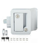Solid Spare RV Entry Door Lock Handle Knob w/ Deadbolt Camper Travel Trailer Latch Key White