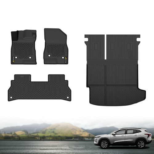Solid Spare Fit For 24-26 Chevy Trax Buick Envista TPE Floor Mats Backrest Trunk Cargo Liner