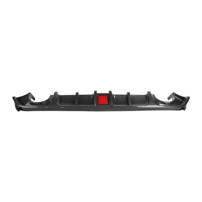 Carbon Style Rear Bumper Diffuser Lip For Infiniti Q60 2017-2022 W/LED Light