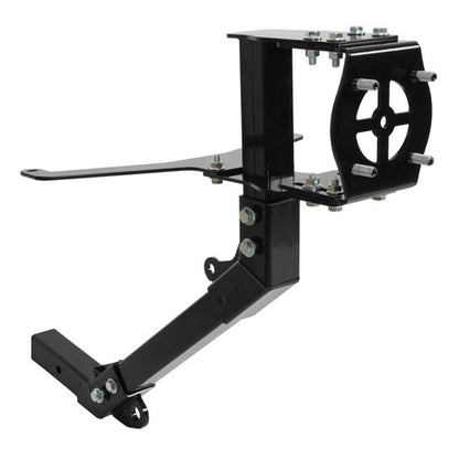 Solid Spare Black Steel Hitch Mounted Spare Tire Carrier For 2014-2025 Kawasaki Teryx4 800