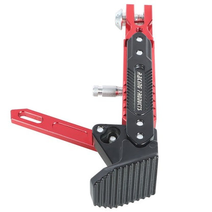 Solid Spare Red Adjustable Motorcycle CNC Aluminum Alloy Kickstand Foot Side Support Stand