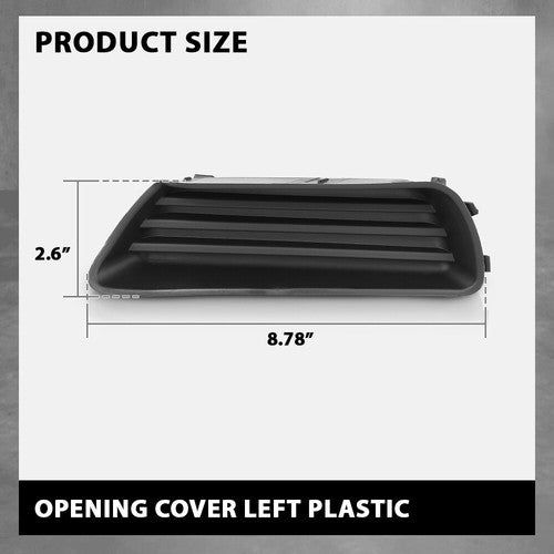 Solid Spare Fit For 2007-2009 Toyota Camry Front Bumper Insert Fog Light Cover Left Side
