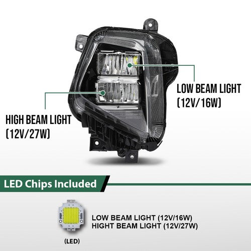 Solid Spare LED Headlights Assembly Fit For 2022-2024 Hyundai Tucson Driver & Passenger Side