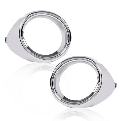 Solid Spare Front Bumper Fog Light Trim Left+Right Chrome Fit For 13-15 Lexus ES300h ES350