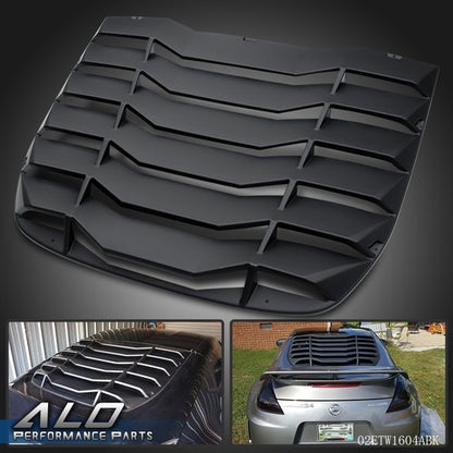 Solid Spare Fits For 2009-2020 Nissan 370Z Coupe Rear Window Louver Sun Shade Cover ABS