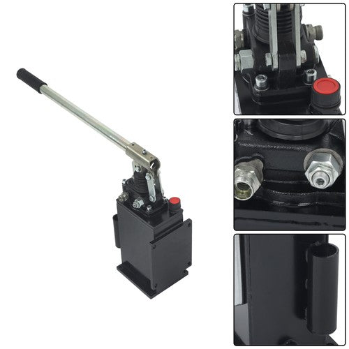 Solid Spare 2.7 Cid 5 Quart Single Acting Hydraulic Piston Hand Pump With Release Knob