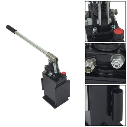 Solid Spare 2.7 Cid 5 Quart Single Acting Hydraulic Piston Hand Pump With Release Knob