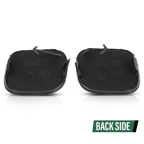 Solid Spare Fit For 14-16 Toyota Highlander Front Bumper Tow Hook Eye Cover Left+Right