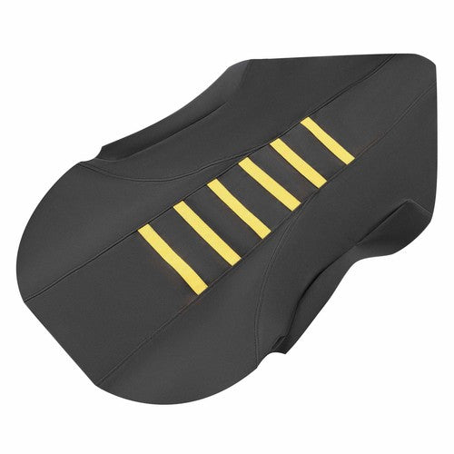 Solid Spare Black+Yellow Ribs PVC Multi Grip Seat Cover For Suzuki Z400 LTZ 400 2003-2009 08