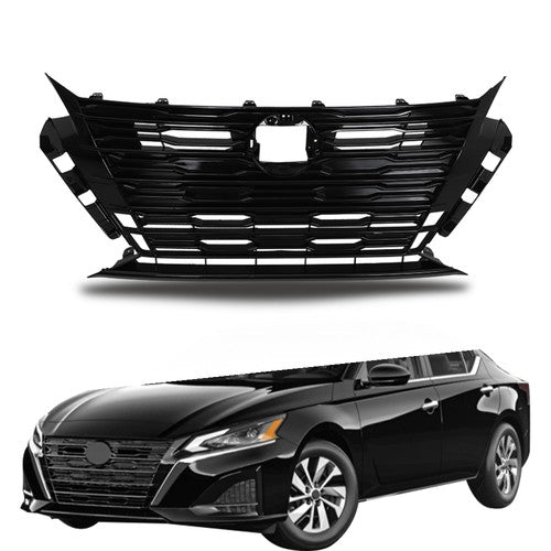 Solid Spare Suitable For Nissan Altima SL/SV 2023-2024 New Front Bumper Grille Gloss Black