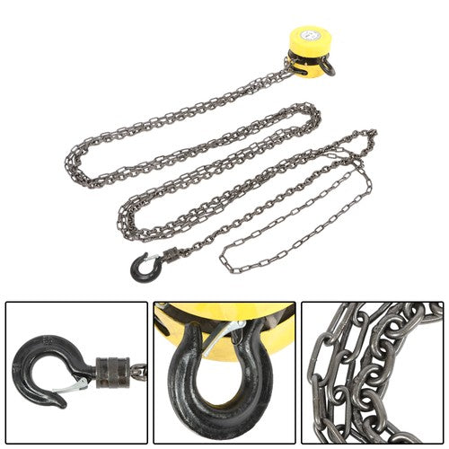 Solid Spare 1 Ton/2200lbs 15Ft / 4.5M Hand Chain Hoist Lift G60 Manual Hand Chain Block