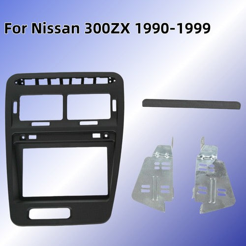 Solid Spare Double Din Car Radio Stereo Dash Kit Bezel For 1990-1999 Nissan 300ZX LHD