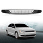 Solid Spare Fit For 10-14 VW Jetta Front Bumper Lower Grille w/ Chrome Trim+Fog Light Cover