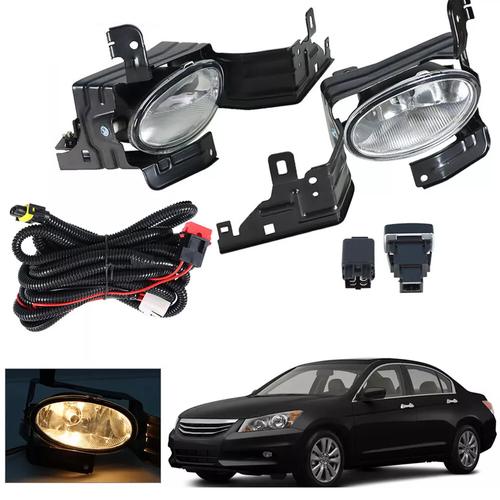 For 2011-2012 Honda Accord Sedan Clear Fog Lights Bumper Driving Lamps+Switch