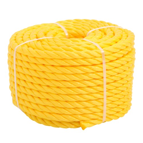 Solid Spare 3 Stranded Braided Rope 1/2in×100ft for Boats, Dock, Marine Rope Orange Yellow