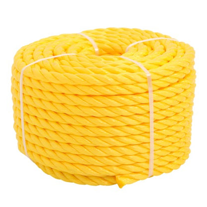 Solid Spare 3 Stranded Braided Rope 1/2in×100ft for Boats, Dock, Marine Rope Orange Yellow