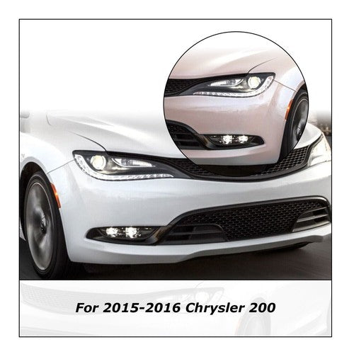 Solid Spare For 15-16 Chrysler 200 [Direct Replacement] Fog Light Bumper Lamp LED LH+RH Side