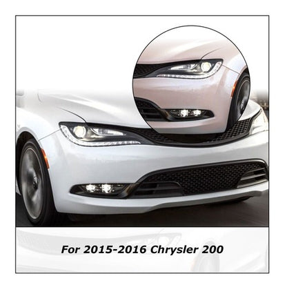 Solid Spare For 15-16 Chrysler 200 [Direct Replacement] Fog Light Bumper Lamp LED LH+RH Side