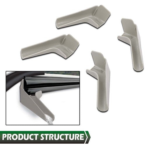 Solid Spare 4PCS Tan RV Rain Gutter Spout Long Version Left & Right Driver & Passenger