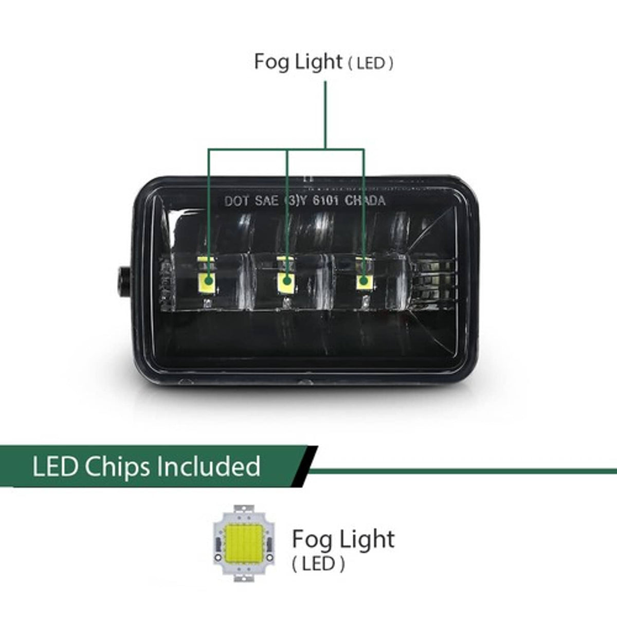 Solid Spare Upgrade LED Fog Lights Fit For 2015-2020 Ford F150 4 Inch LED Fog Light Assembly